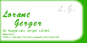 lorant gerger business card